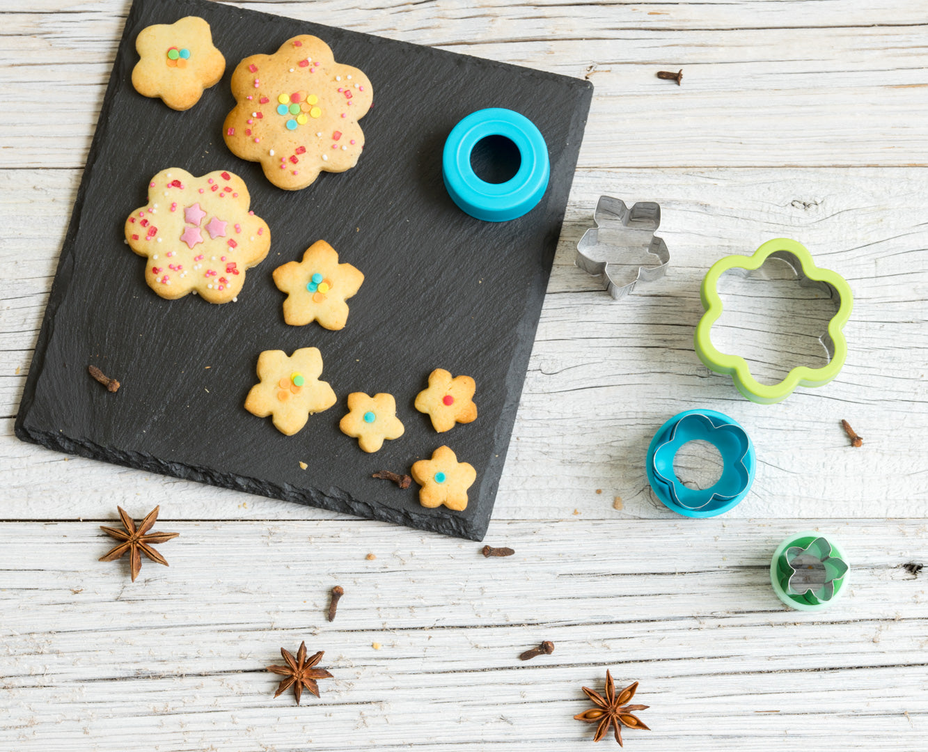 Stainless steel small cookie cutters - Flowers