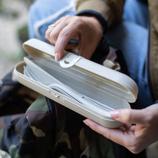 Cutlery Set with Case KLIKK READY - Desert Sand