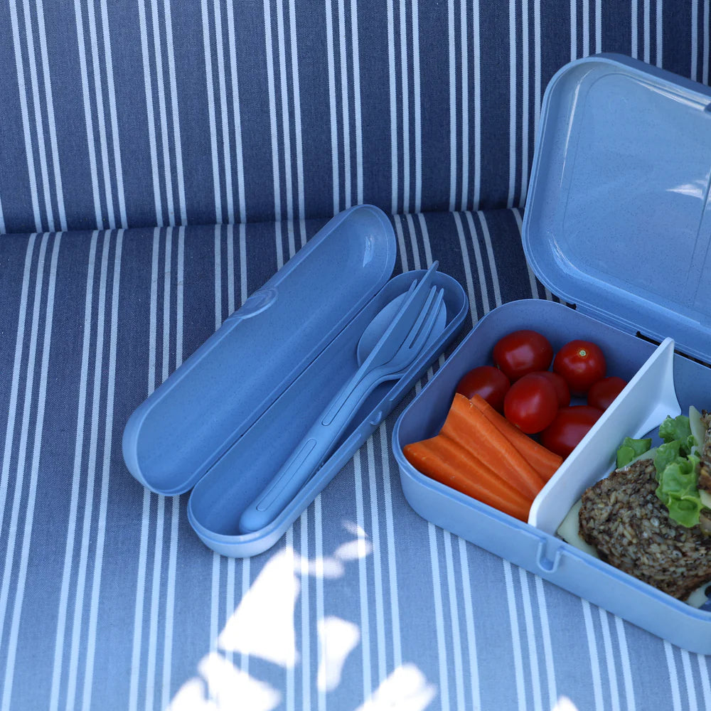 Cutlery Set with Case KLIKK READY - Flower Blue