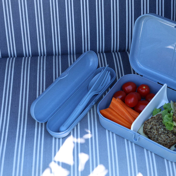 Cutlery Set with Case KLIKK READY - Flower Blue
