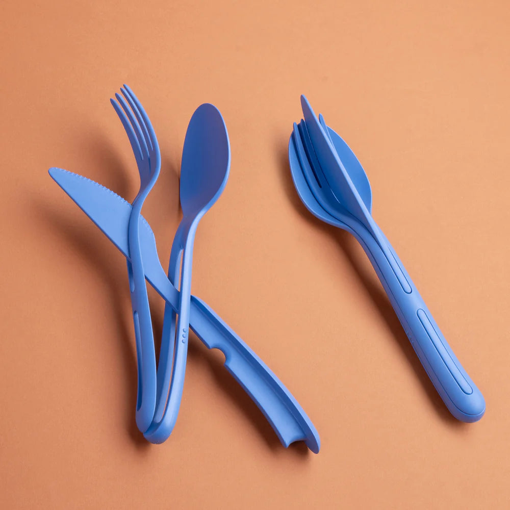 Cutlery Set 3 piece KLIKK - Strong Blue