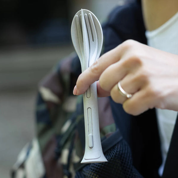 Cutlery Set 3 piece KLIKK POCKET - Ash Grey