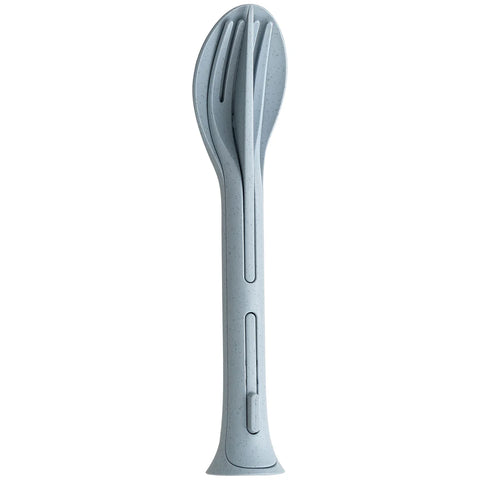Cutlery Set 3 piece KLIKK POCKET - Flower Blue