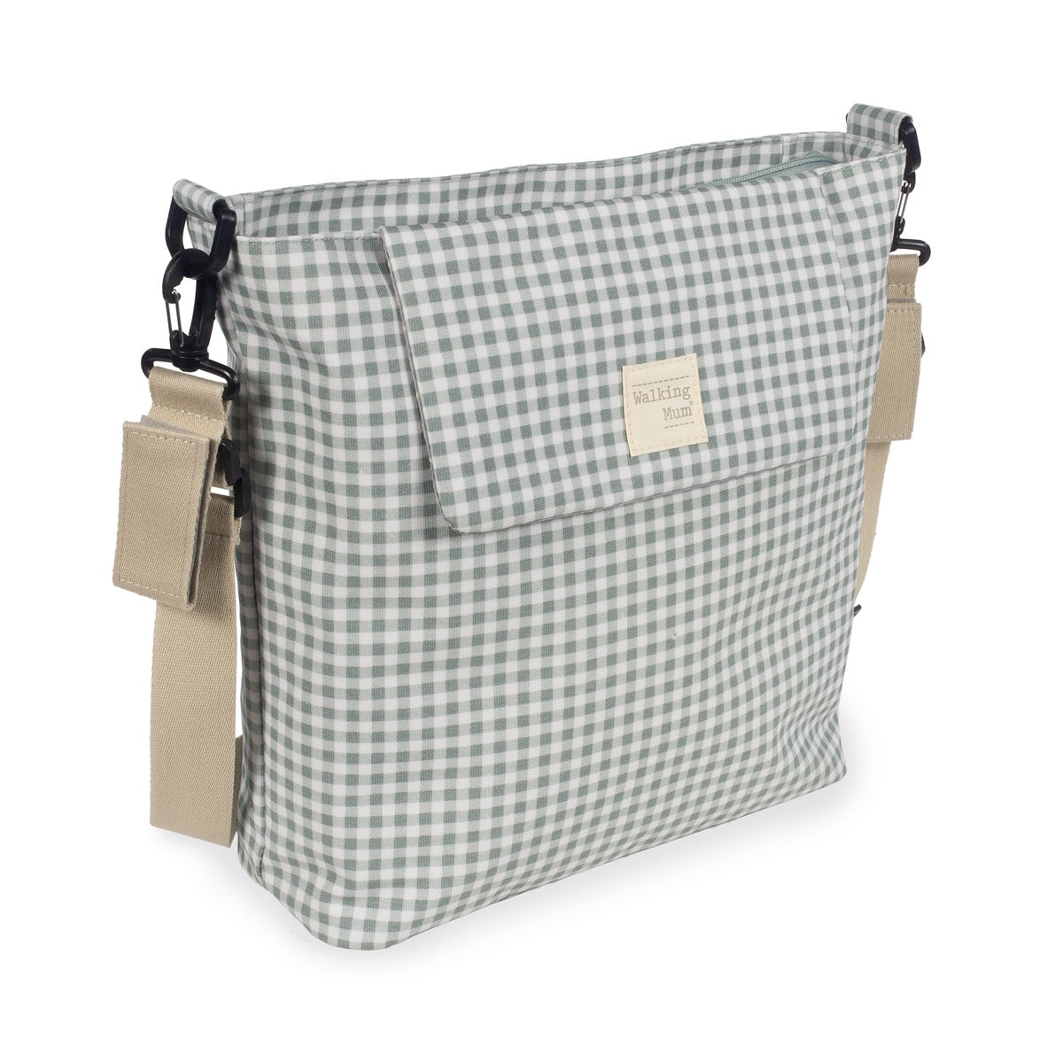 Walking Mum Changing Bag - I love Vichy GREEN