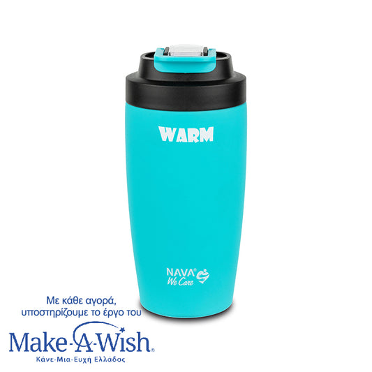 Stainless steel insulated travel mug hot and cold - Turquoise 500ml