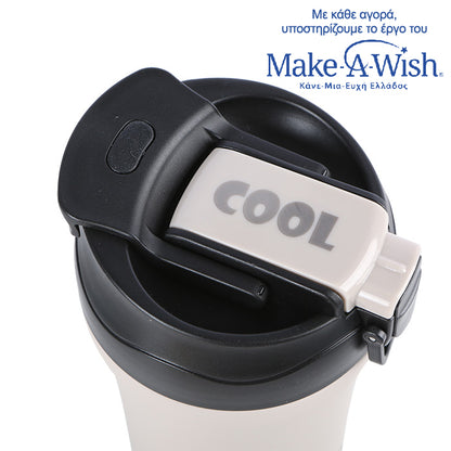 Stainless steel insulated travel mug hot and cold - Grey 450ml