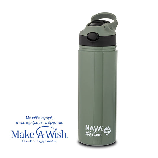 Stainless steel drink bottle "We Care" - Green 500ml