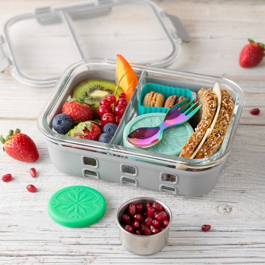 Lekkabox Mini stainless steel Spork 10cm Rainbow