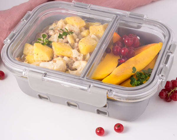 LEKKABOX Prep - Glass lunch box with silicone cover