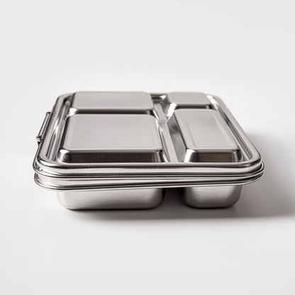 LEKKABOX MAXI Stainless Steel Lunchbox 4 comp