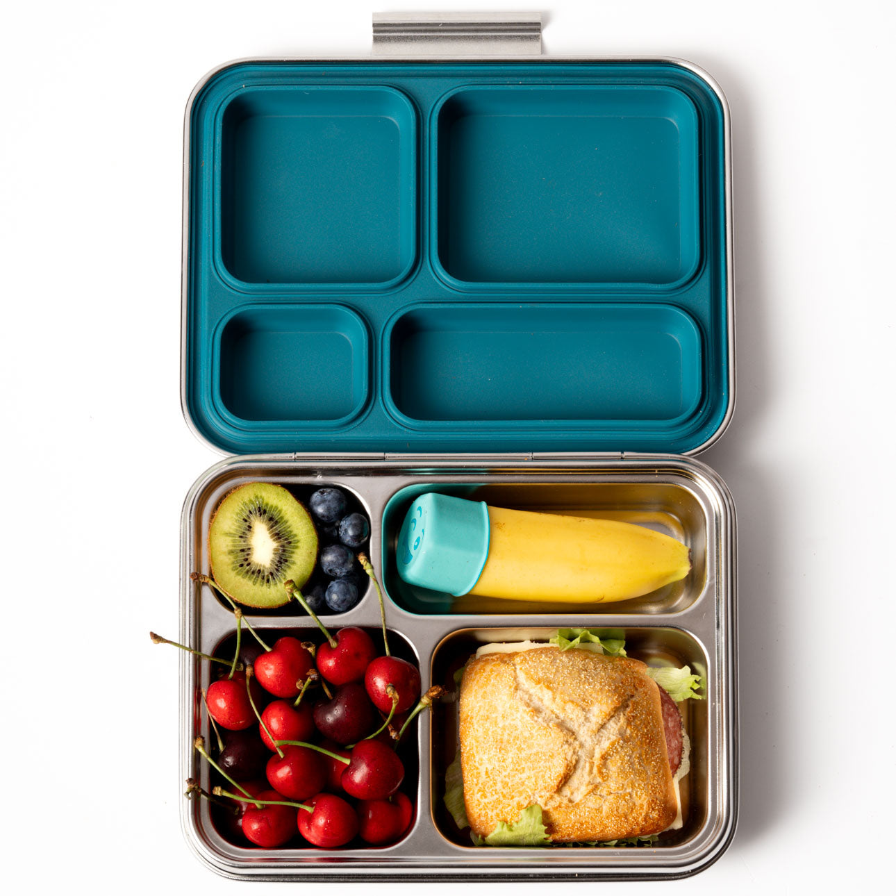 LEKKABOX MAXI Stainless Steel Lunchbox 4 comp