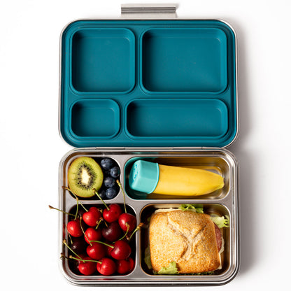 LEKKABOX MAXI Stainless Steel Lunchbox 4 comp