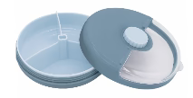 Melii Spin Snack Container with Knob - Slate Blue