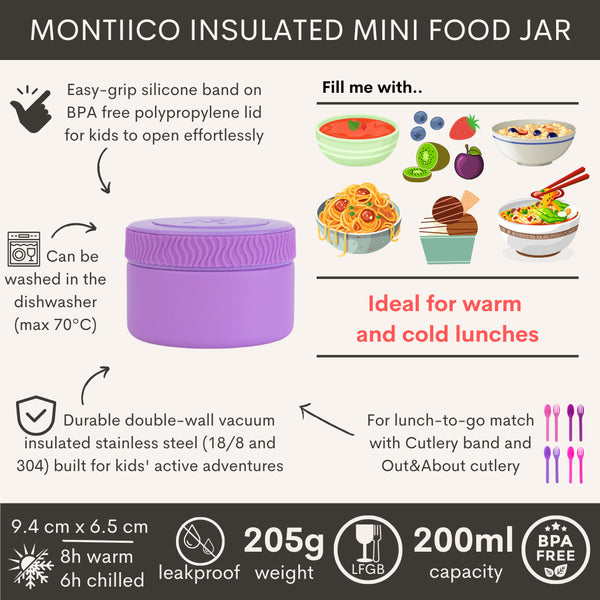 MontiiCo Insulated Mini Food Jar - Dusk