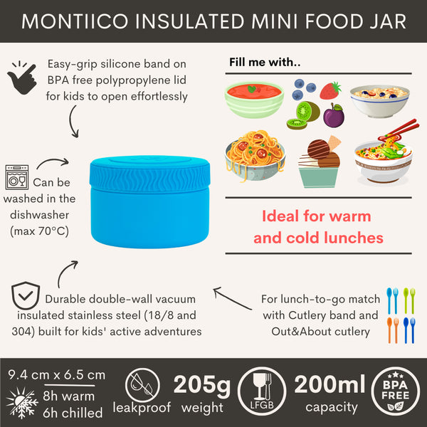 MontiiCo Insulated Mini Food Jar - Coastal