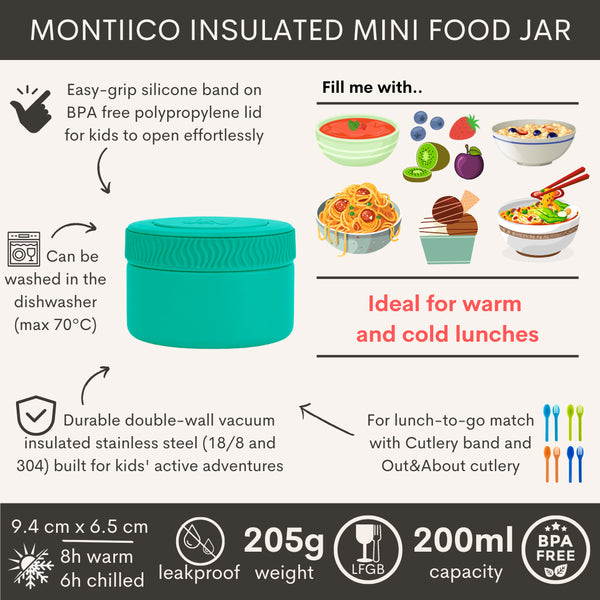 MontiiCo Insulated Mini Food Jar - Mojito