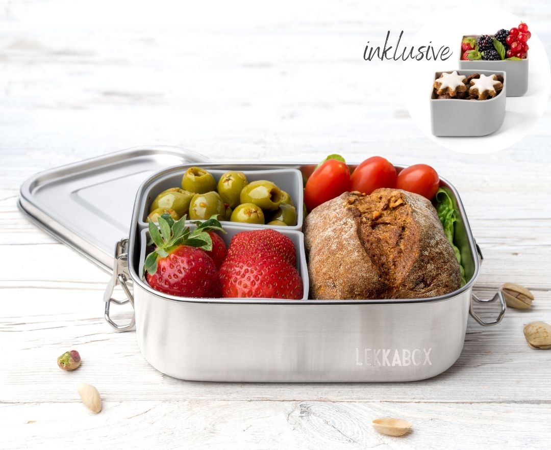 LEKKABOX Safe 800ml - Stainless Steel Lunchbox.