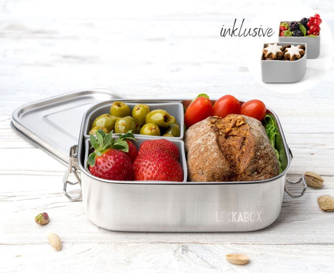 LEKKABOX Safe 800ml - Stainless Steel Lunchbox.