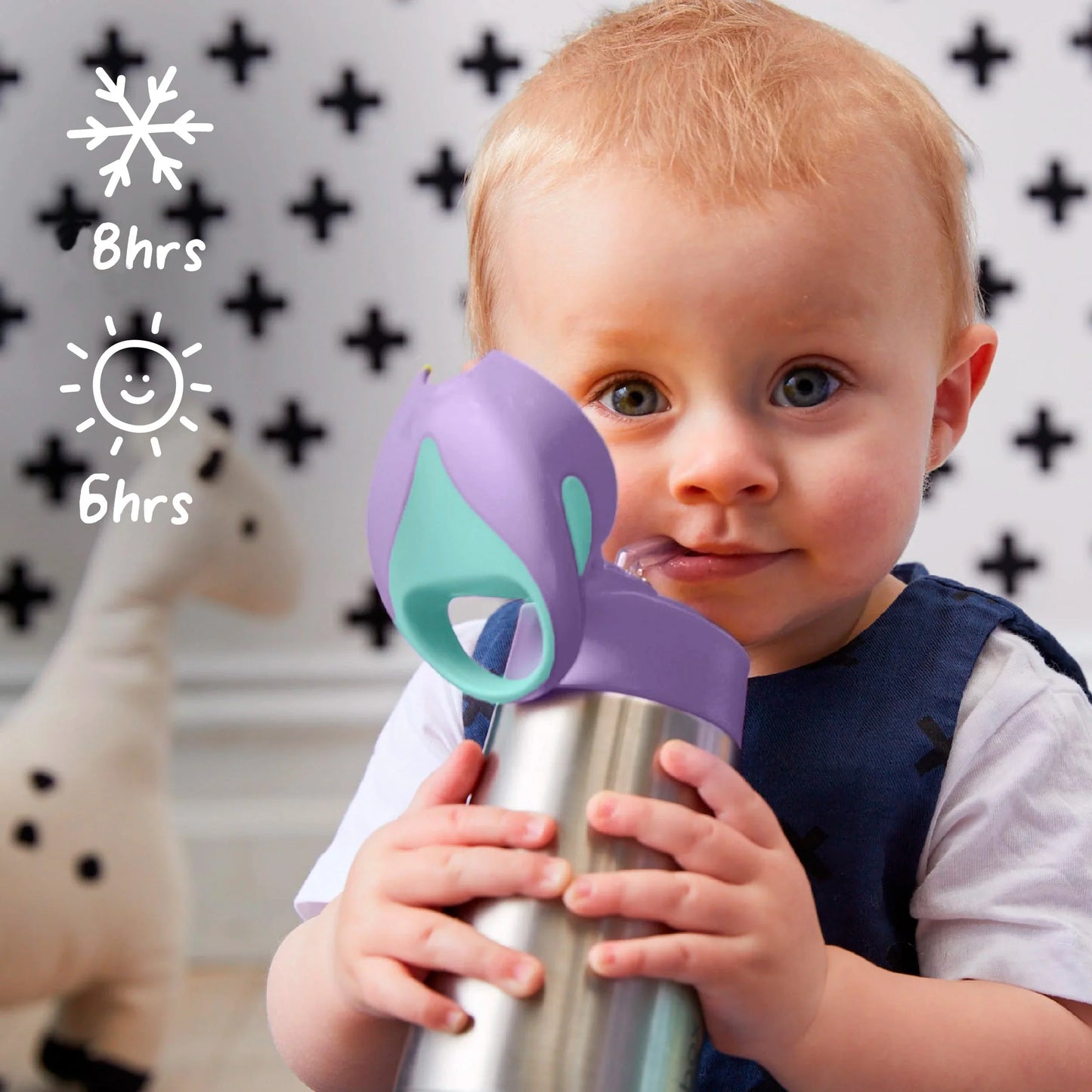 b.box Insulated Straw Bottle 350ml – Sugar Plum