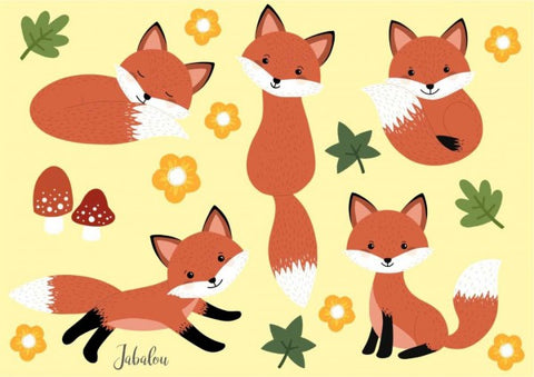 Waterproof lunch box sticker - Fox