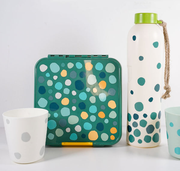 Waterproof lunch box sticker - Dots Blues