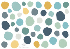 Waterproof lunch box sticker - Dots Blues