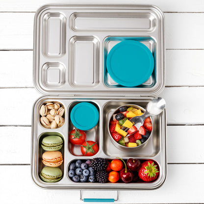 LEKKABOX GRANDE Stainless Steel Lunchbox - Petrol Blue
