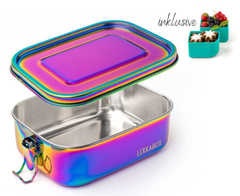 LEKKABOX Safe Rainbow 800ml  - Stainless Steel Lunchbox
