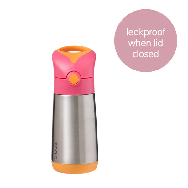 b.box Insulated Straw Bottle 350ml – Lemon Twist