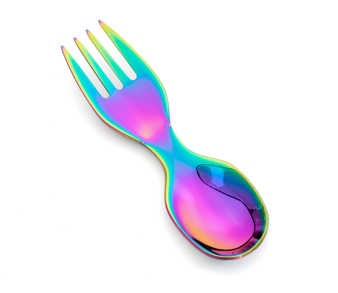 Lekkabox Mini stainless steel Spork 10cm Rainbow