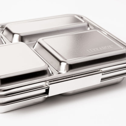 LEKKABOX MAXI Stainless Steel Lunchbox 4 comp