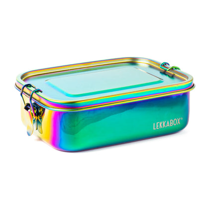 LEKKABOX Safe Rainbow 1 Compartment, 1000ml Stainless Steel Lunchbox