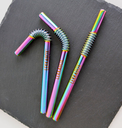 LEKKABOX Flexible Stainless Steel Straws 16cm