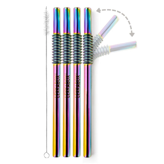 LEKKABOX Flexible Stainless Steel Straws 16cm