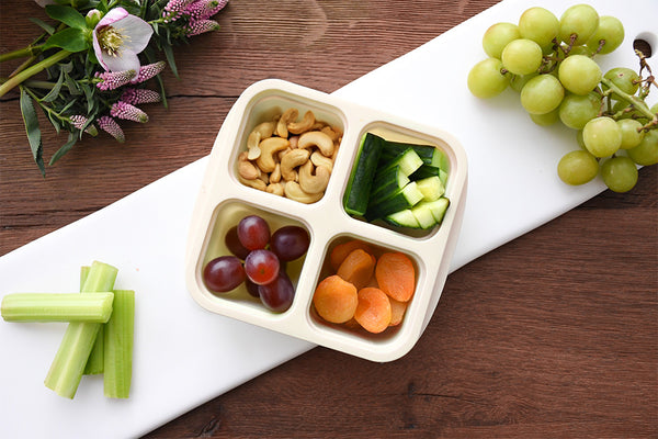 Melii 4-Compartment Meal Prep Containers - Blush/Ivory/Berry