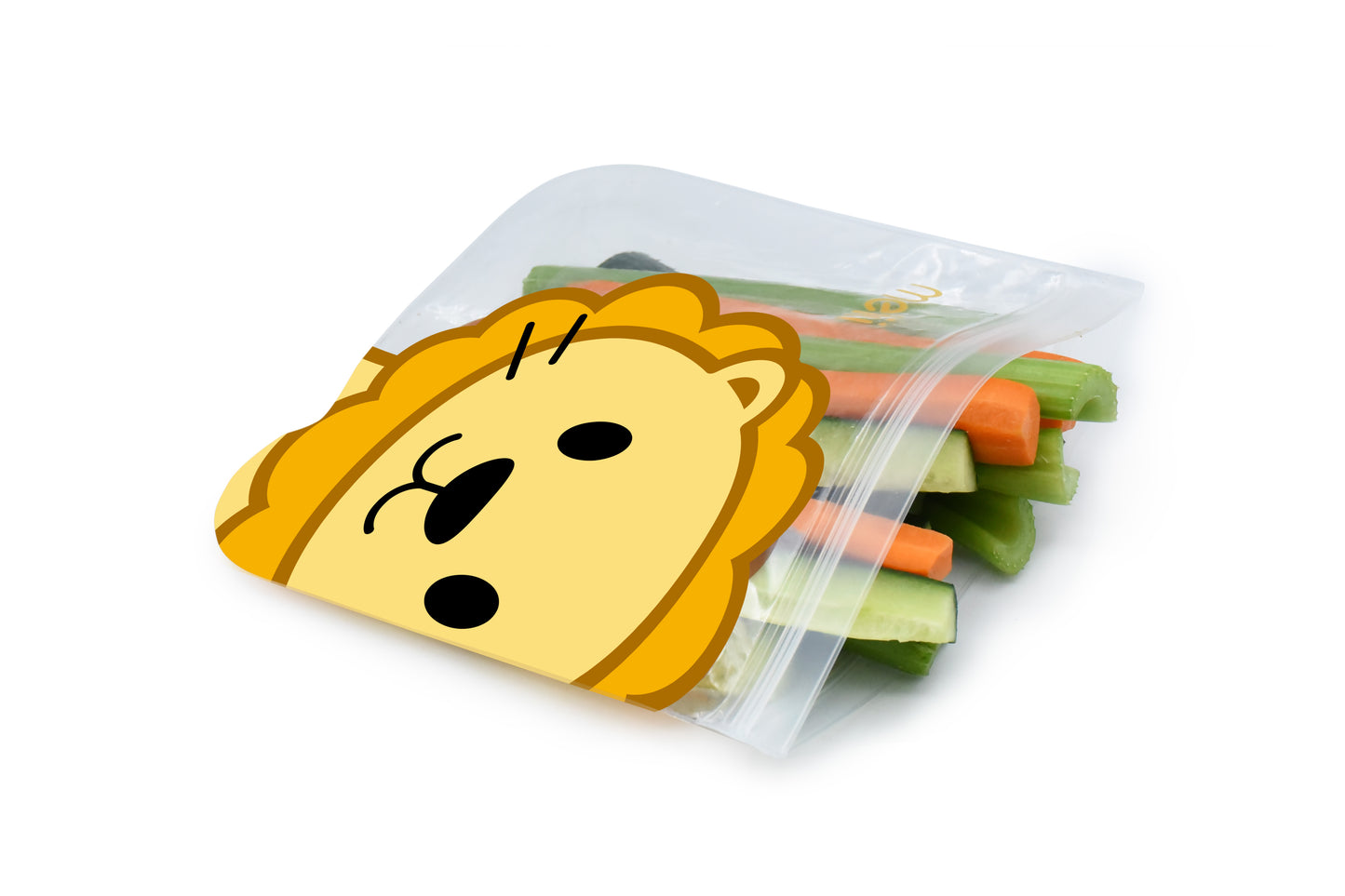 Melii EVA Reusable Snack Bags - Dino/Lion