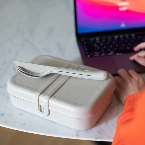 Large Lunch box with divider PASCAL L - Desert Sand