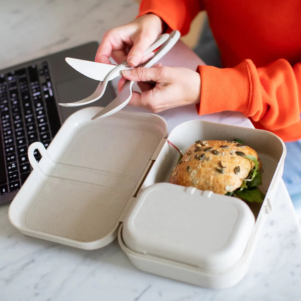 Large Lunch box with divider PASCAL L - Desert Sand