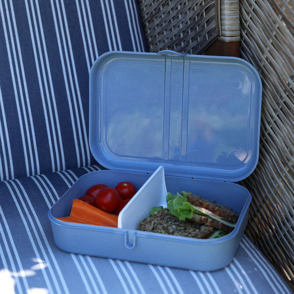Large Lunch box with divider PASCAL L - Flower Blue