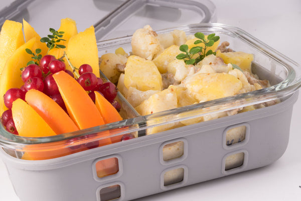 LEKKABOX Prep - Glass lunch box with silicone cover