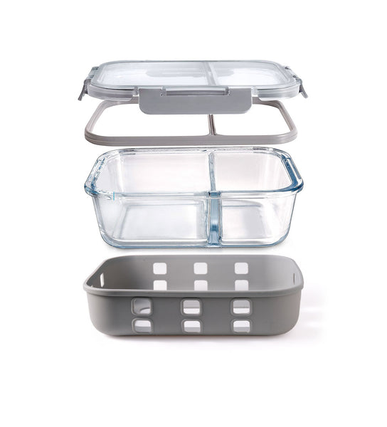 LEKKABOX Prep - Glass lunch box with silicone cover