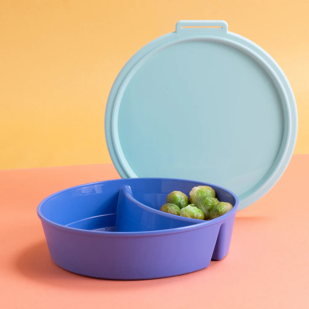 Divided Bowl with lid NORA BOX 1.1l Blue / Green