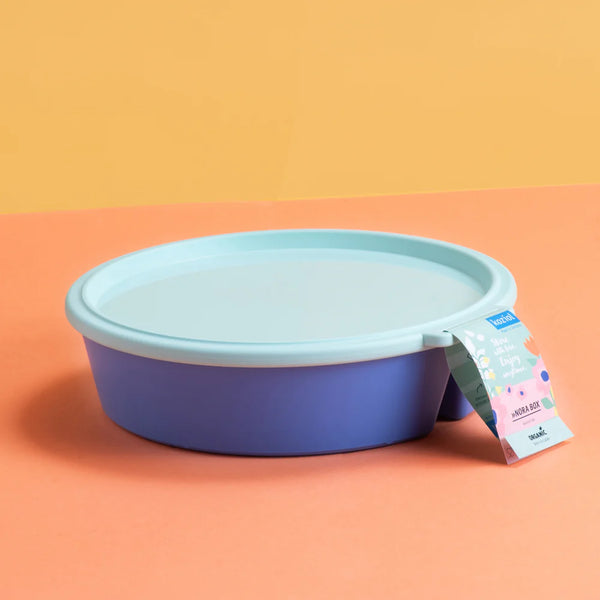 Divided Bowl with lid NORA BOX 1.1l Blue / Green