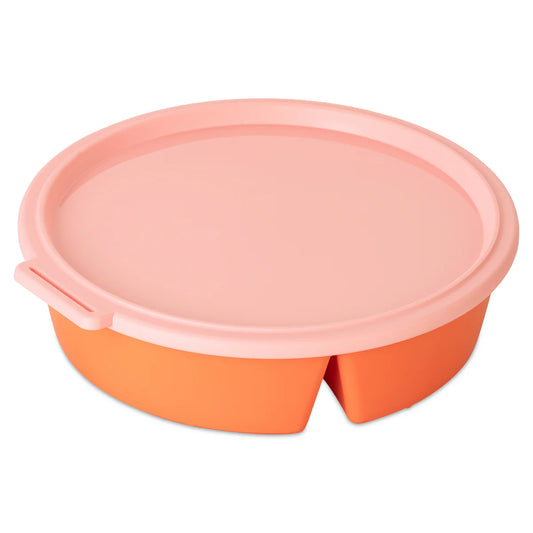 Divided Bowl with lid NORA BOX 1.1l Pink/Coral