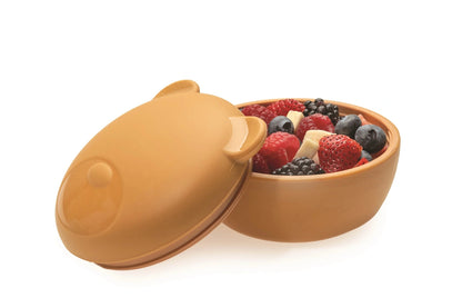 Melii Silicone Bowl with Lid - Bear