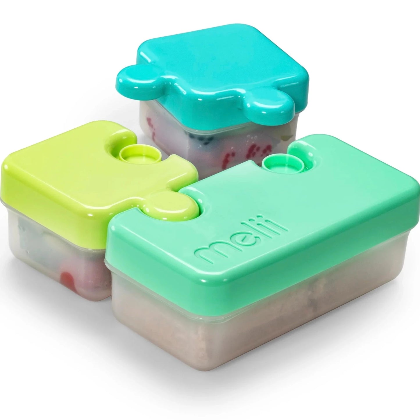 Melii Puzzle Container - Lime/Blue/Green