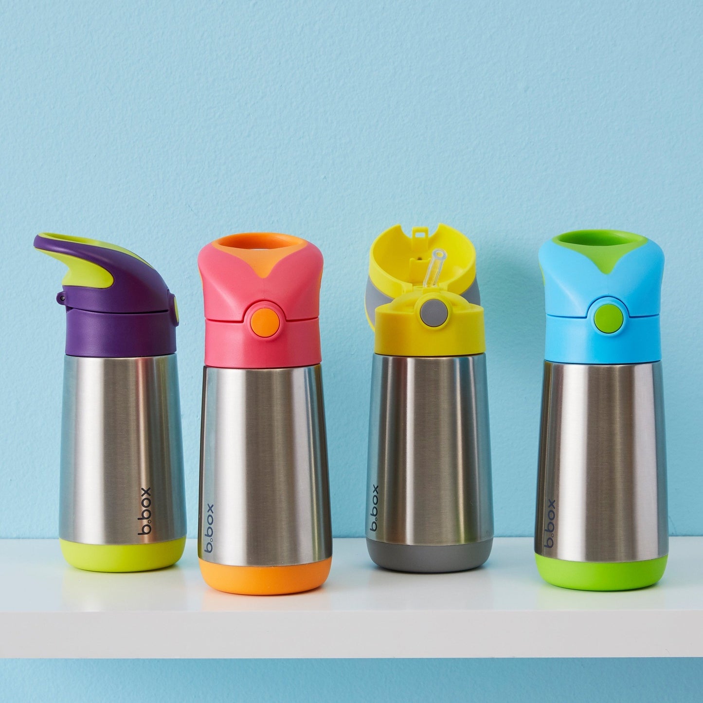 b.box Insulated Straw Bottle - 350ml – Blue Slate