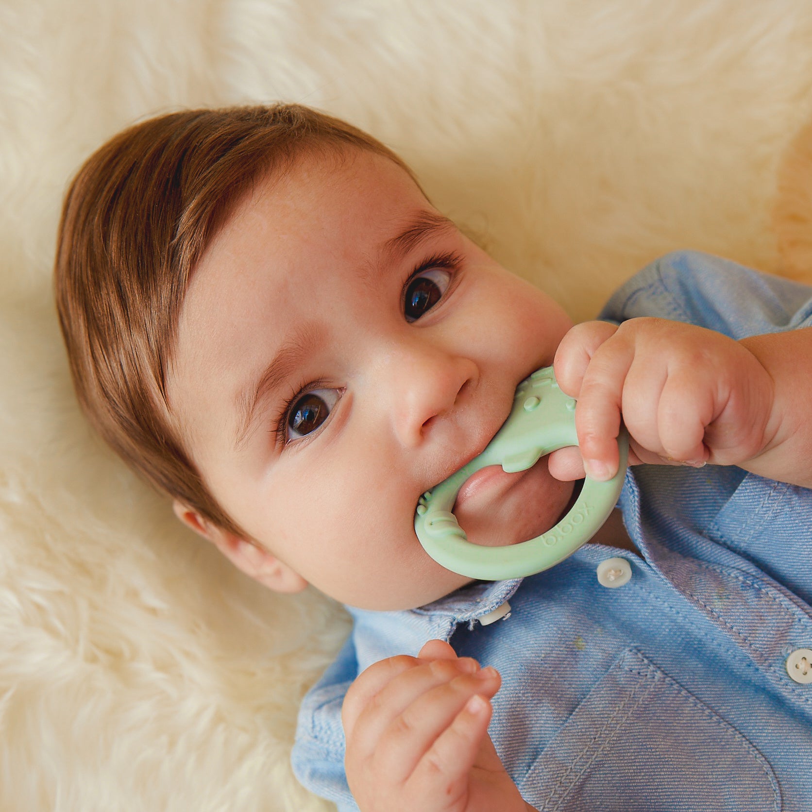 b.box Trio Teether - Lullaby Blue