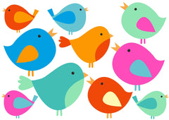 Waterproof lunch box sticker - Birds