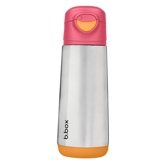 b.box Insulated Spout Bottle 500ml - Strawberry Shake